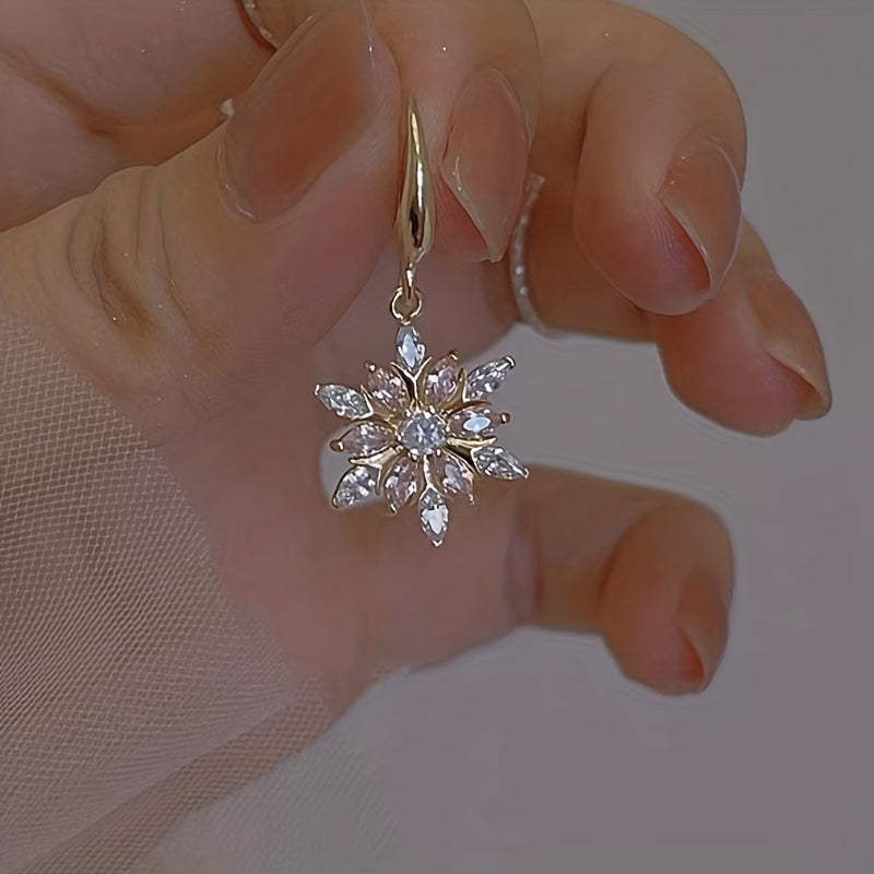 Crystal Snowflake Earrings