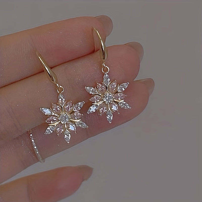 Crystal Snowflake Earrings