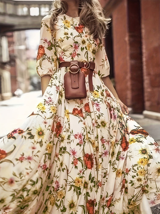 Floral A Line Maxi Dress